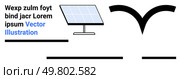 Solar panel graphic with abstract shape and text elements. Ideal for teaching materials, sustainability projects, renewable energy presentations, eco-friendly initiatives, technical manuals, green. Solar Panel Diagram with Abstract Shape and Text Elements for Educational Use. Стоковая иллюстрация, агентство Ingram Publishing / Фотобанк Лори