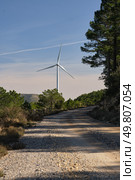 Wind turbine group in Spain. Стоковое фото, фотограф Boris Vasilenko / Фотобанк Лори