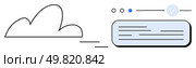 Cloud icon connected to a blue messagechat bubble with checkmark, reflecting online communication. Ideal for tech, cloud storage, data transfer, communication, online messaging, connectivity, digital. Cloud Storage Data Syncing with Minimalist Design Highlighting Connectivity. Стоковая иллюстрация, агентство Ingram Publishing / Фотобанк Лори