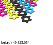 CMYK gears. 3d. Стоковое фото, агентство Ingram Publishing / Фотобанк Лори