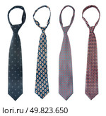 Four ties isolated on white background. Стоковое фото, агентство Ingram Publishing / Фотобанк Лори