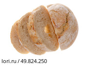White Bread Slices isolated on white background. Стоковое фото, агентство Ingram Publishing / Фотобанк Лори