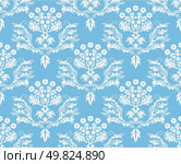 Damask seamless background for yours design use. For easy making seamless pattern just drag all group into swatches bar, and use it for filling any contours. Стоковая иллюстрация, агентство Ingram Publishing / Фотобанк Лори