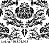 Damask seamless background for yours design use. For easy making seamless pattern just drag all group into swatches bar, and use it for filling any contours. Стоковая иллюстрация, агентство Ingram Publishing / Фотобанк Лори