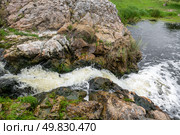 Байновский водопад  на реке Большая Калиновка. Свердловская область, Россия. Стоковое фото, фотограф Pukhov K / Фотобанк Лори
