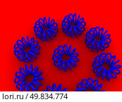blue on red abstract. 3d. Стоковое фото, агентство Ingram Publishing / Фотобанк Лори