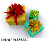 present boxes. 3D. Стоковое фото, агентство Ingram Publishing / Фотобанк Лори