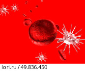 virus in human blood. 3d. Стоковое фото, агентство Ingram Publishing / Фотобанк Лори