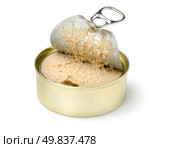 Canned pate isolated on a white background. Стоковое фото, агентство Ingram Publishing / Фотобанк Лори