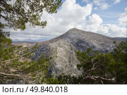 Сочи. Вид с Орлиных скал на гору Ахун зимой. Стоковое фото, фотограф Иван Аборнев / Фотобанк Лори