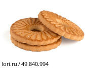 Butter pastry isolated on white background. Стоковое фото, агентство Ingram Publishing / Фотобанк Лори