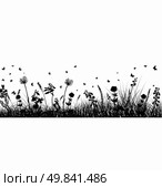Summer meadow background. EPS 10 vector illustration without transparency and meshes. Стоковая иллюстрация, агентство Ingram Publishing / Фотобанк Лори