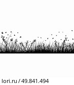 Summer meadow background. EPS 10 vector illustration without transparency and meshes. Стоковая иллюстрация, агентство Ingram Publishing / Фотобанк Лори
