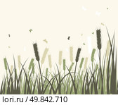 Summer meadow background. EPS 10 vector illustration without transparency and meshes. Стоковая иллюстрация, агентство Ingram Publishing / Фотобанк Лори