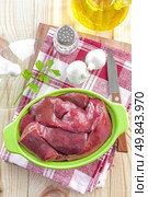 Raw liver. Стоковое фото, агентство Ingram Publishing / Фотобанк Лори