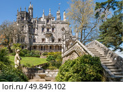 Quinta da Regaleira in Sintra, Portugal. In the palace and the park are hidden symbols related to alchemy, Masonry, the Knights Templar, and the Rosicrucians. Стоковое фото, агентство Ingram Publishing / Фотобанк Лори