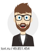 male laughing funny hilarious cartoon character vector illustration. funny laughing guy. Стоковая иллюстрация, агентство Ingram Publishing / Фотобанк Лори