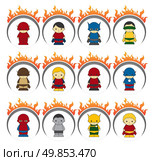 editable little hero cartoon vector graphic art design illustration. Стоковая иллюстрация, агентство Ingram Publishing / Фотобанк Лори