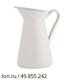 White ceramic pitcher isolated on white background. Стоковое фото, агентство Ingram Publishing / Фотобанк Лори