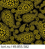 Oriental cucumbers seamless vector pattern.  For easy making seamless pattern just drag all group into swatches bar, and use it for filling any contours. Стоковая иллюстрация, агентство Ingram Publishing / Фотобанк Лори