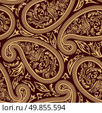 Oriental cucumbers seamless vector pattern.  For easy making seamless pattern just drag all group into swatches bar, and use it for filling any contours. Стоковая иллюстрация, агентство Ingram Publishing / Фотобанк Лори