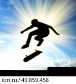 Stunt of skater. Element of design. Стоковое фото, агентство Ingram Publishing / Фотобанк Лори