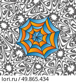 color retro spiderweb theme vector art illustration. color spiderweb art. Стоковая иллюстрация, агентство Ingram Publishing / Фотобанк Лори