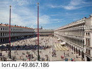 San Marco square from the San Marco cathedral in Venice, Italy. Most visited and famous square in Venice. Стоковое фото, агентство Ingram Publishing / Фотобанк Лори