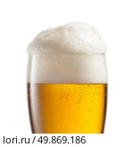 Beer in glass isolated on white background. Стоковое фото, агентство Ingram Publishing / Фотобанк Лори