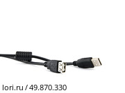 Usb cable isolated on white. Стоковое фото, агентство Ingram Publishing / Фотобанк Лори
