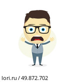 clueless businessman cartoon character theme vector art illustration. clueless businessman. Стоковая иллюстрация, агентство Ingram Publishing / Фотобанк Лори