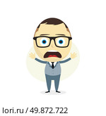clueless businessman cartoon character theme vector art illustration. clueless businessman. Стоковая иллюстрация, агентство Ingram Publishing / Фотобанк Лори