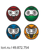 japan warrior doll character theme vector art illustration. japan warrior doll. Стоковая иллюстрация, агентство Ingram Publishing / Фотобанк Лори
