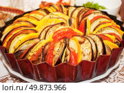 Delicious appetizing, just cooked dish ratatouille. close-up. Стоковое фото, агентство Ingram Publishing / Фотобанк Лори