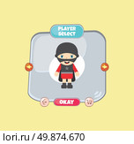 hero character option game assets element vector art graphic design illustration. hero character option game assets element. Стоковая иллюстрация, агентство Ingram Publishing / Фотобанк Лори