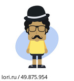 man hipster avatar user picture cartoon character vector illustration. cartoon guy avatar picture. Стоковая иллюстрация, агентство Ingram Publishing / Фотобанк Лори