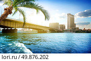 Bridge on the Nile dividing Cairo and Giza. Стоковое фото, агентство Ingram Publishing / Фотобанк Лори
