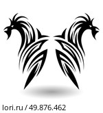 Hand Drawn Tribal Tattoo in Wings Shape. Стоковая иллюстрация, агентство Ingram Publishing / Фотобанк Лори