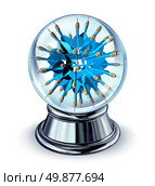 Target predictions and future business strategy forecast as a crystal ball with a group of blue darts going in all directions as a concept of predicting financial opportunity. Стоковое фото, агентство Ingram Publishing / Фотобанк Лори
