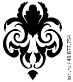 Emblem in Damask Style Over White Background. Стоковая иллюстрация, агентство Ingram Publishing / Фотобанк Лори