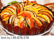 Delicious appetizing, just cooked dish ratatouille. close-up. Стоковое фото, агентство Ingram Publishing / Фотобанк Лори