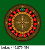 Roulette wheel icon over green background. Vector illustration. Стоковая иллюстрация, агентство Ingram Publishing / Фотобанк Лори