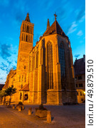 Beautiful view of the historic town of Rothenburg ob der Tauber Church, Franconia, Bavaria, Germany. Стоковое фото, агентство Ingram Publishing / Фотобанк Лори