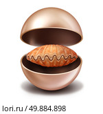 Reversal of fortune as an open rare pearl with a sea shell inside as a contrarian metaphor for economic or financial downturn or losing wealth or the an apraisal evaluation of real true value of investments after further examination. Стоковое фото, агентство Ingram Publishing / Фотобанк Лори