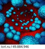 Superbug bacteria or MRSA medical healthcare concept and antimicrobial resistance health risk symbol as a three dimensional illustration of bacterium infection inside the human body as an icon of multidrug resistant microscopic organisms. Стоковое фото, агентство Ingram Publishing / Фотобанк Лори
