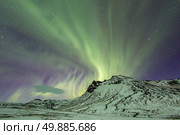 Northern Light Aurora borealis at Vik Iceland. Стоковое фото, агентство Ingram Publishing / Фотобанк Лори