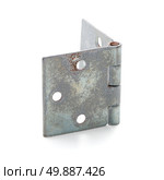 Single door hinge isolated on white background. Стоковое фото, агентство Ingram Publishing / Фотобанк Лори