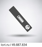 Construction level icon on gray background with round shadow. Vector illustration. Стоковая иллюстрация, агентство Ingram Publishing / Фотобанк Лори