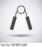 Hands expander icon on gray background with round shadow. Vector illustration. Стоковая иллюстрация, агентство Ingram Publishing / Фотобанк Лори