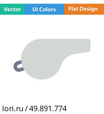 Whistle icon. Flat design. Vector illustration. Стоковая иллюстрация, агентство Ingram Publishing / Фотобанк Лори